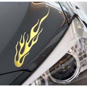 #619 2pcs 3D Flame Fire Reflective Sticker for Cars and Motorcycles - Add Style